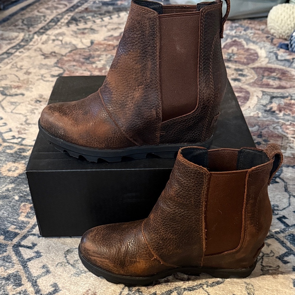 Sorel Black Sole Ankle Boots